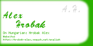 alex hrobak business card